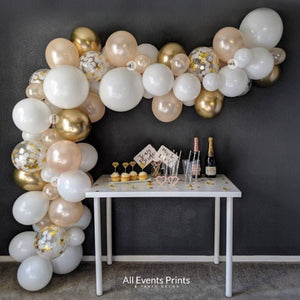 Balloons Bunch Milky + Metallic + Confetti + Garland Tape