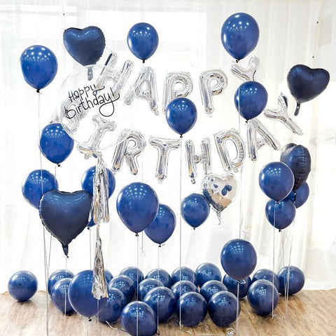 Balloons Bunch Latex Balloons + Happy Birthday + Foil Balloons