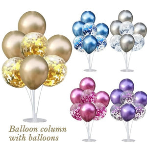 Balloons Stand Kit 7 pcs - Metallic + Confetti ( choose Color )