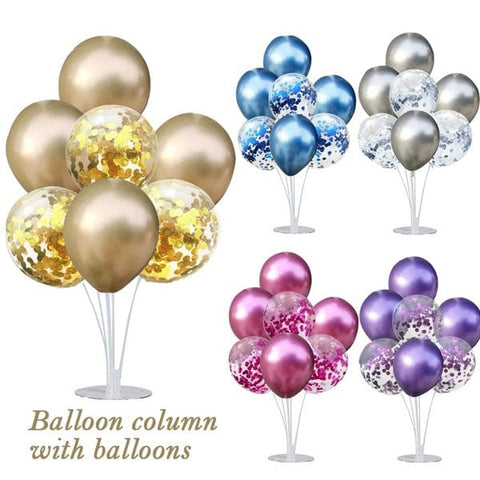 Balloons Stand Kit 7 pcs - Metallic + Confetti ( choose Color )