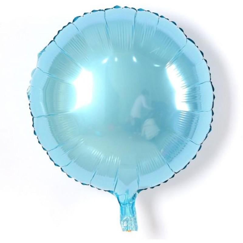 Balloons Foil Round Steal Blue - Basics.Pk