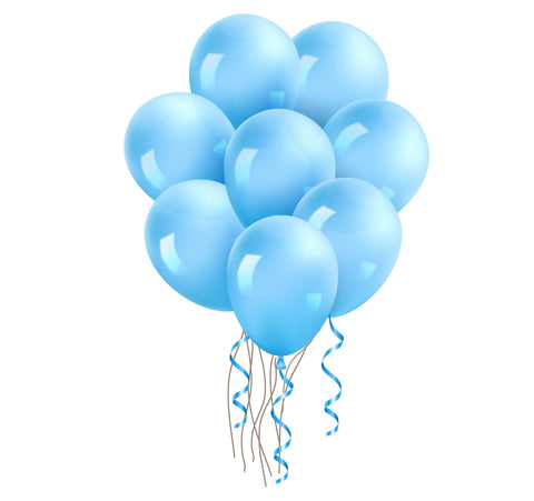 Balloons Plain Party Balloons Light Blue (Single) - Basics.Pk