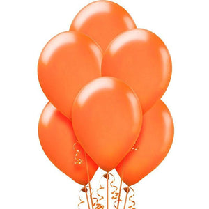 Balloons Plain Party Balloons Orange (Single) - Basics.Pk