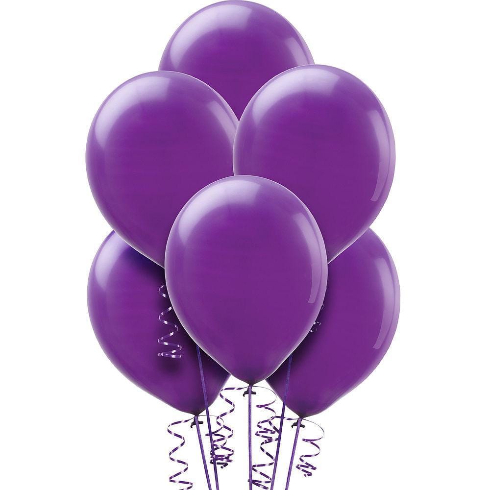 Balloons Plain Party Balloons Purple (Single) - Basics.Pk