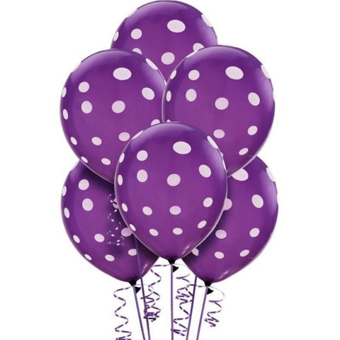 Balloons Dots Purple Color Single - Basics.Pk