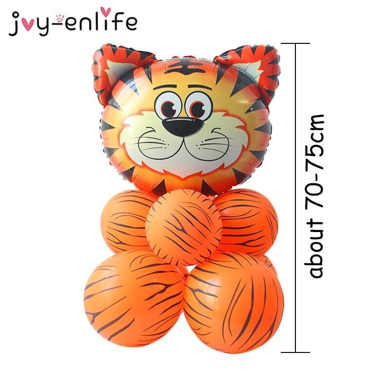 Balloons Tiger and Stripes Party Balloons (Pack of 7 )