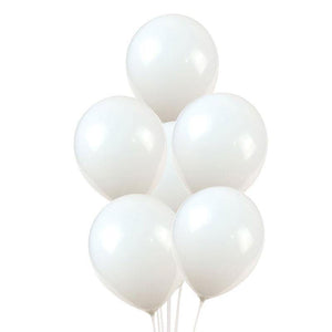 Balloons Plain Party Balloons White (Single) - Basics.Pk