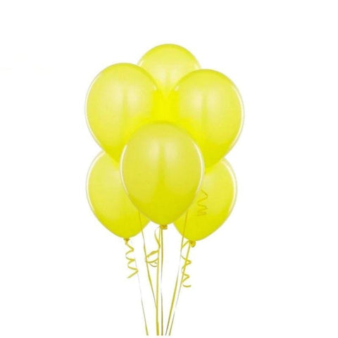 Balloons Plain Party Balloons Yellow (Single) - Basics.Pk