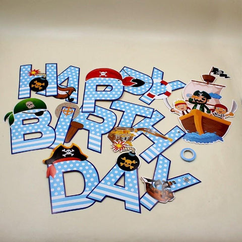 Banner Happy Birthday Pirates Theme - Basics.Pk