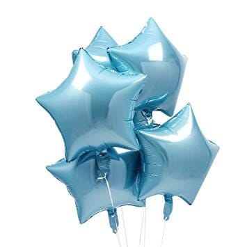 Balloons Foil Star Shape Light Blue - Basics.Pk