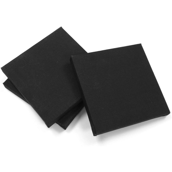 100% Cotton Cloth Canvas Deal Pack of 3 (12" x 12") - Black Color