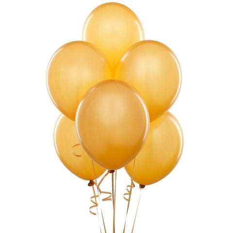 Balloons Plain Party Balloons Gold (Single) - Basics.Pk