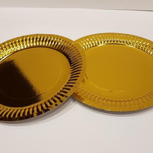 Plates (10 Small) Shiny Golden - Basics.Pk