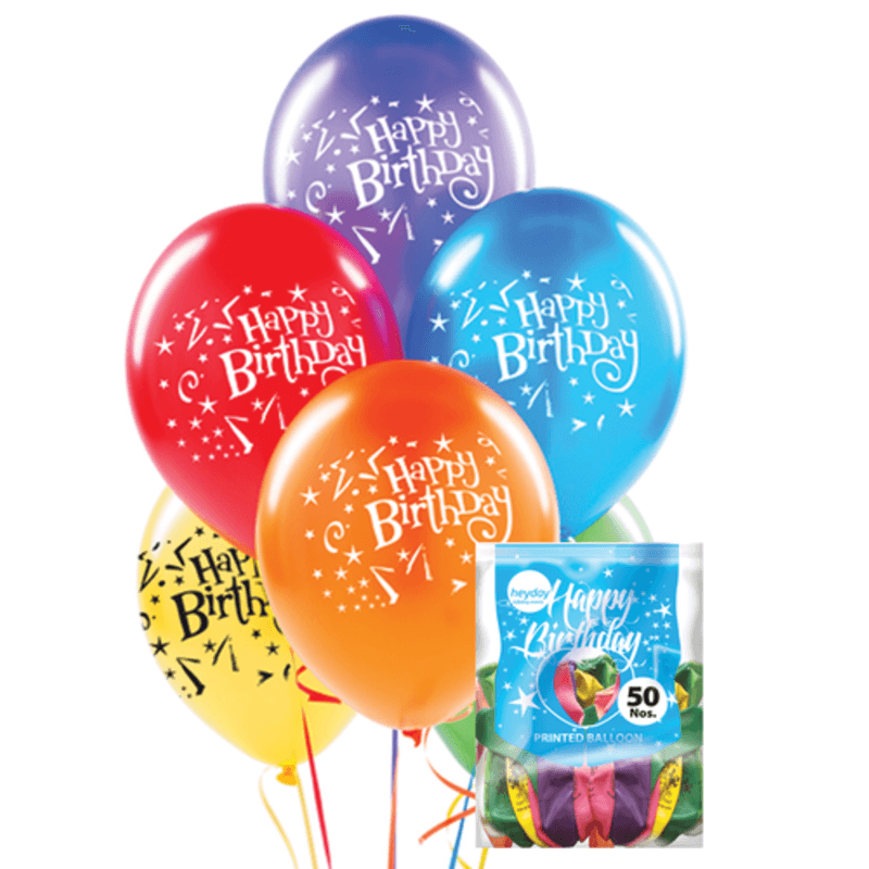 Balloons Large Mix Happy Birthday (10Pcs) - Basics.Pk
