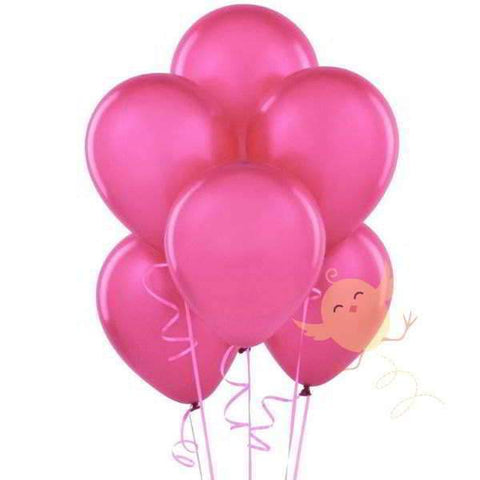 Balloons Plain Party Balloons Pink (Single) - Basics.Pk