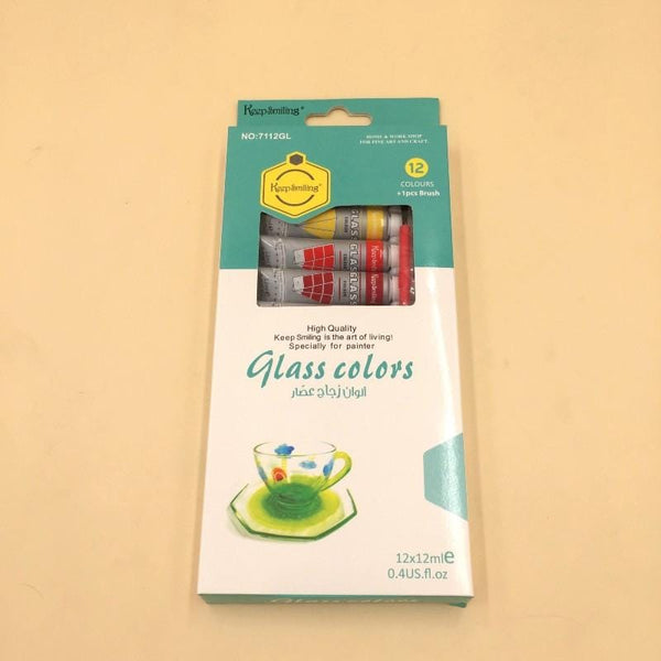 Keep Smiling Glass Color with Brush 12 Pack (HS-7112GL) - Basics.Pk