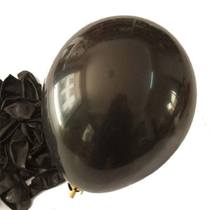 Balloons High Quality Black Shiny 12 inches ( single )