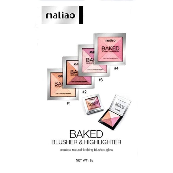 Maliao Baked Blusher & Highlighter (M-14) - Basics.Pk