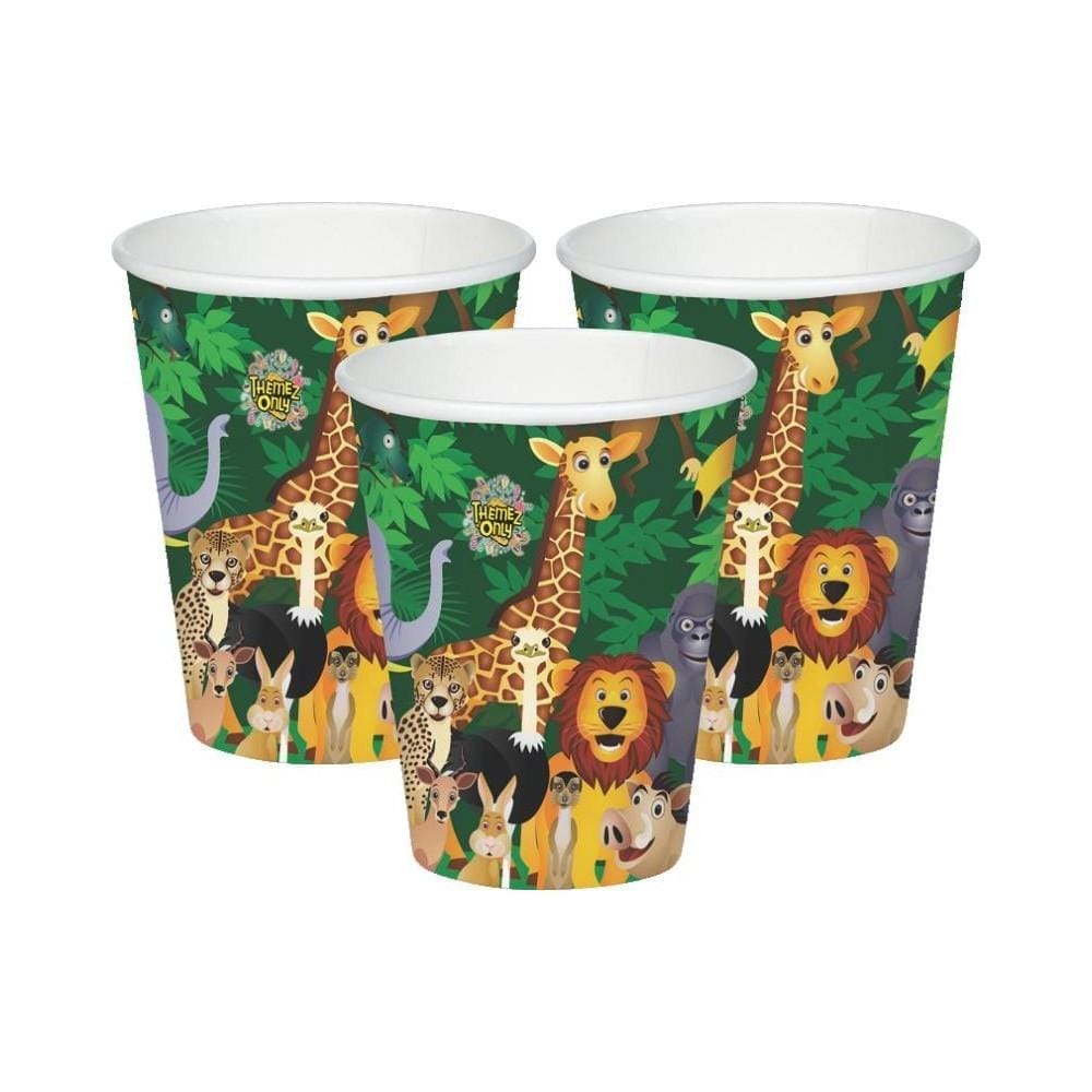 Cups Jungle Party theme 10 Pcs - Basics.Pk