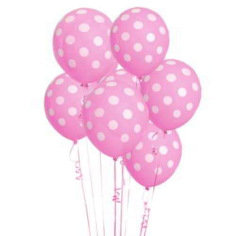 Balloons Dots Light Pink Color Single - Basics.Pk