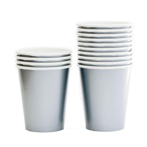 Cups plain silver pk10 - Basics.Pk