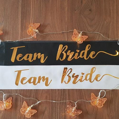 Sash Team Bride Golden Letters - Basics.Pk