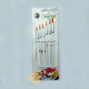 YIPINXUAN Paint Brush 6pcs Transparent Round - Basics.Pk
