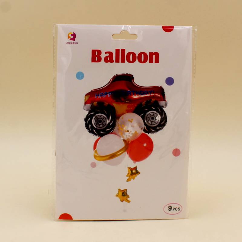 Balloons Foil Jeep Car Pack of 9